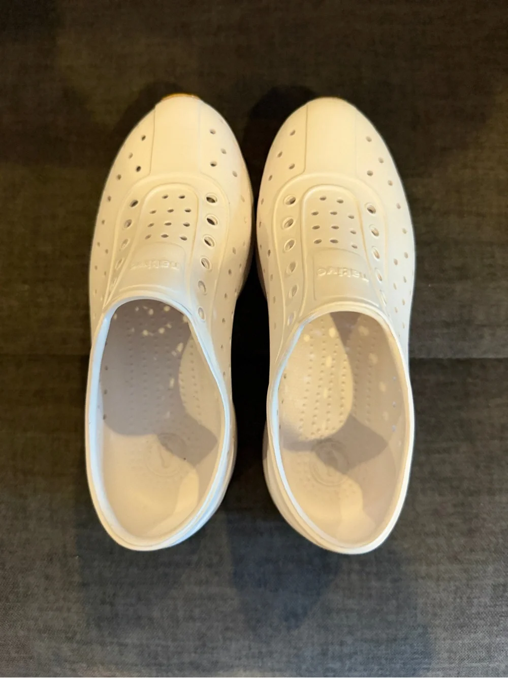 Native White Slip-On Perforated Sneakers